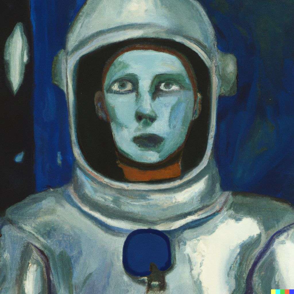 an astronaut, painting by Otto Dix